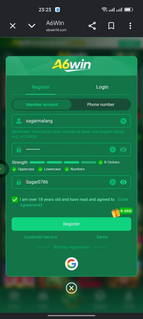 A6Win Game Login