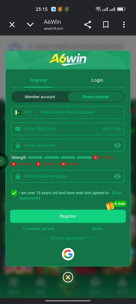 A6Win Register